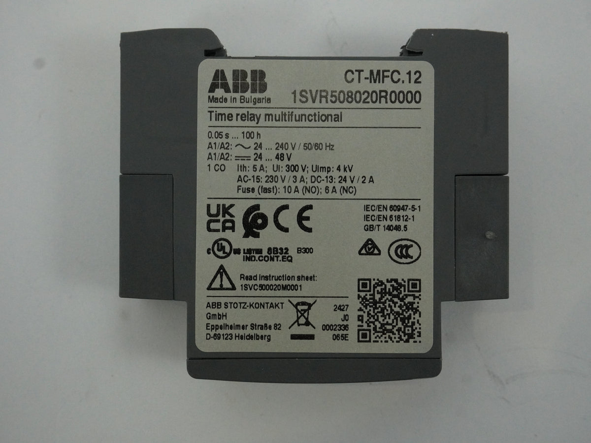 Abb 1SVR508020R0000 CT-MFC.12 Time Relay Multifunctional Batch of 3pcs.