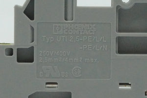 Phoenix Contact 30 76 03 0 UTI 2,5-PE/L/N Terminal Block Batch of 48 pcs.