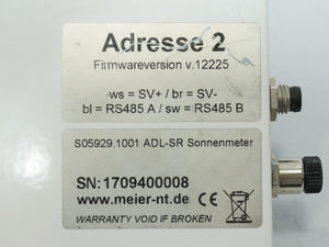 Meier-NT S05929.1001 ADL-SR Solar Irradiance Meter