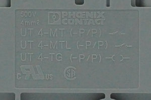 Phoenix Contact 30 46 17 1 UT 4-MT-P/P Terminal Block Batch of 50 pcs.