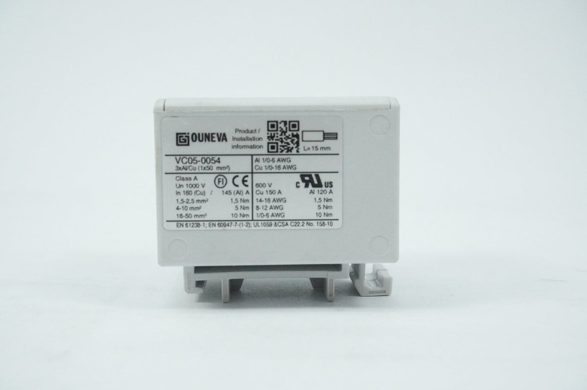 Ouneva VC05-0054 3xAl/Cu Terminal Block Connector Batch of 10 pcs.