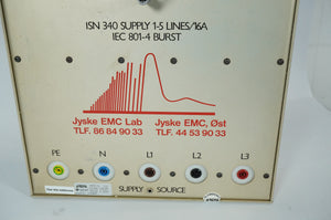 Jyske EMC Lab ISN 340 Burst Coupling Network IEC 801-4 1-4 Lines 16A
