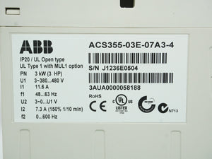 Abb ACS355-03E-07A3-4 Variable Frequency Drive