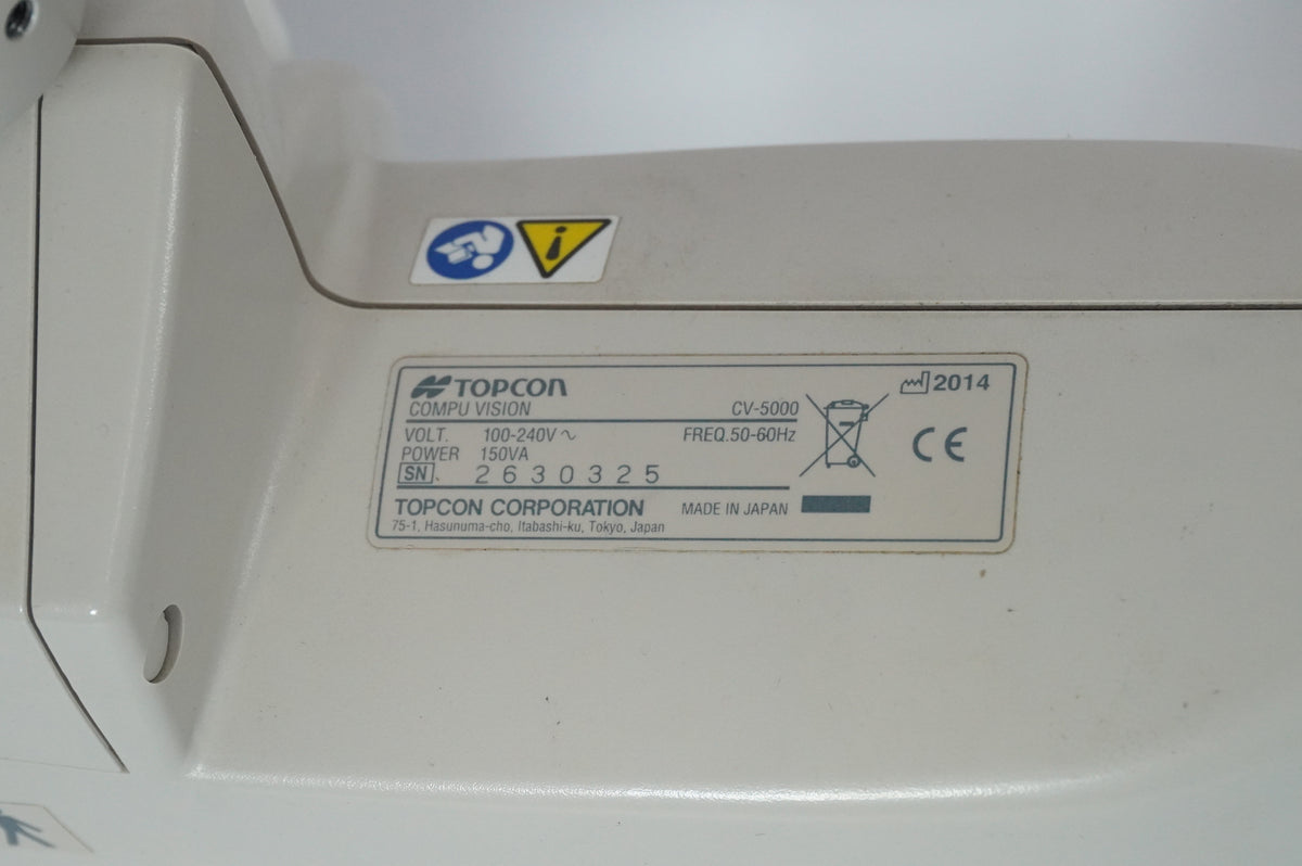 Topcon CV-5000 PRO Digital Phoropter Refractor w/ Compu-Vision Power Supply