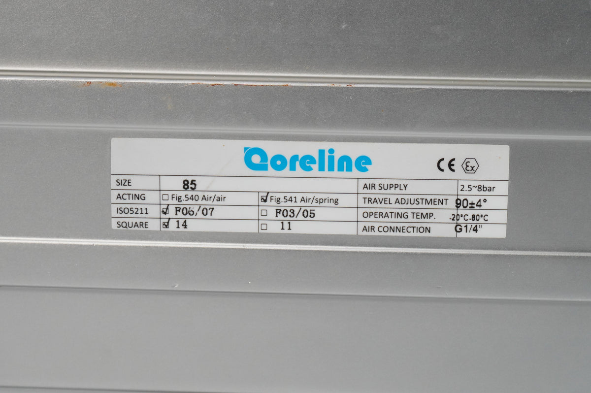 Coreline 162209 Pneumatic Actuator Size 85, Fig.541 Air/Spring, 2,5-8bar