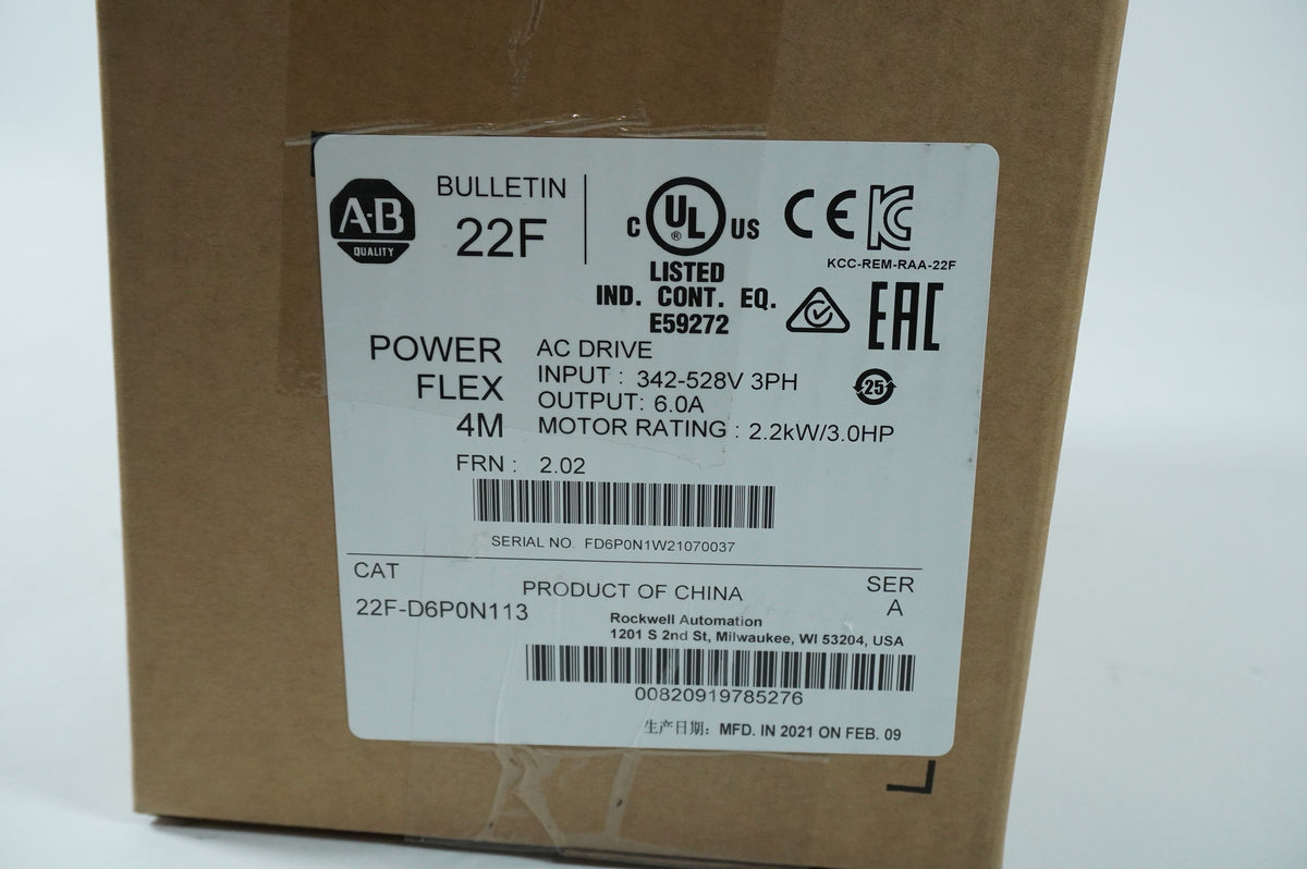 Ab 22F-D6P0N113 PowerFlex 40 AC Drive Series A - 2.2kW / 3.0HP