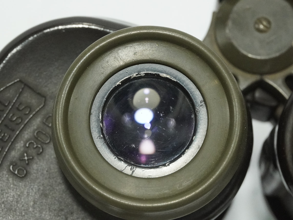 Carl Zeiss 6x30B Binoculars Vintage Military Fernglas with HTK Covers & Case