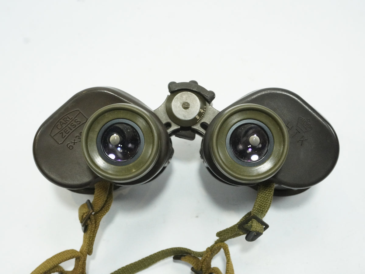 Carl Zeiss 6x30B Binoculars Vintage Military Fernglas with HTK Covers & Case