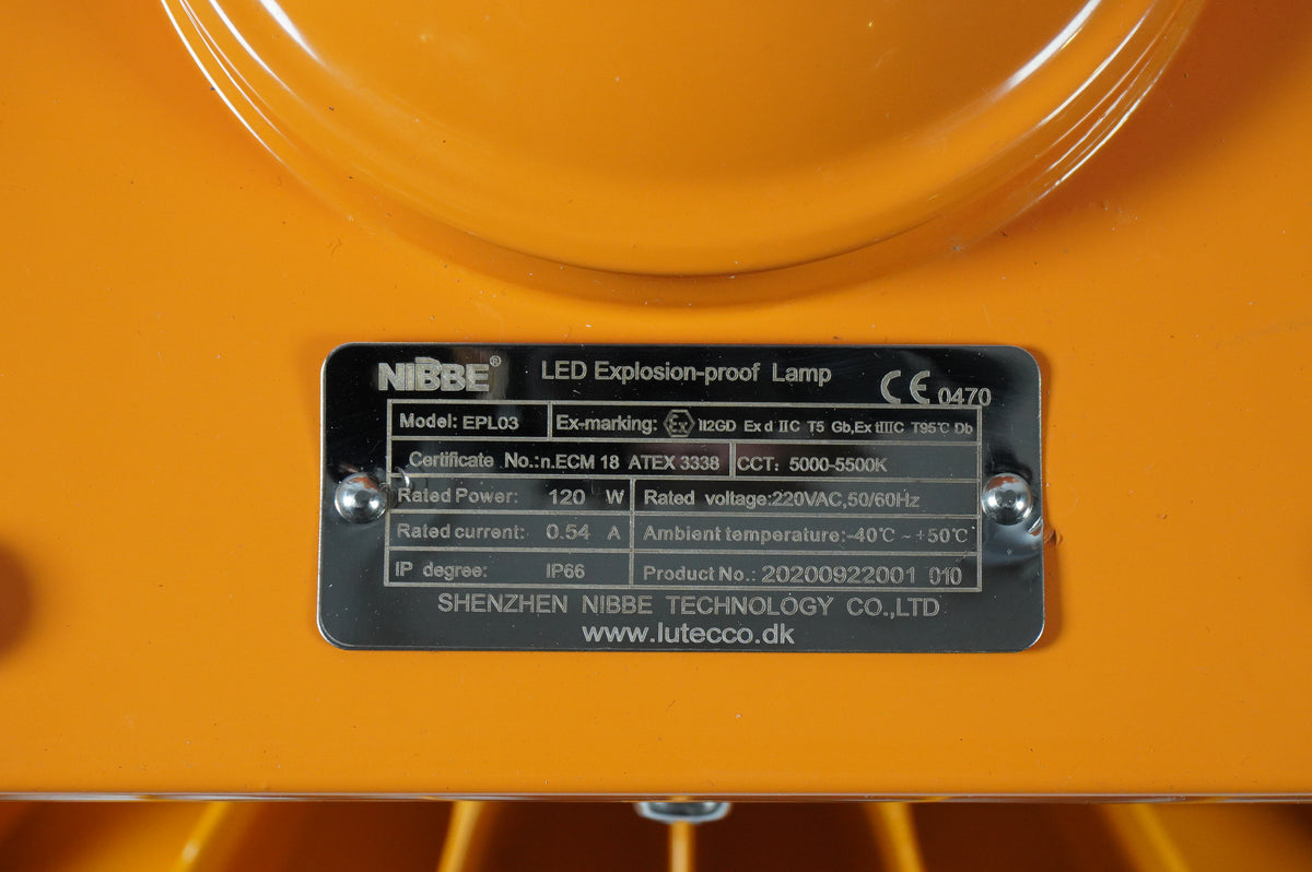 NIBBE EPL03 LED Explosion-proof Lamp 120W, 0,54A