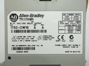 Ab 1762-OW16 Ser. A MicroLogix 1200  16 PT. VAC/VDC Relay Output Module