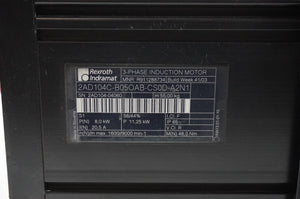 Bosch Rexroth R911288734 3-Phase Induction Motor 2AD104C-B05OAB-CS0D-A2N1