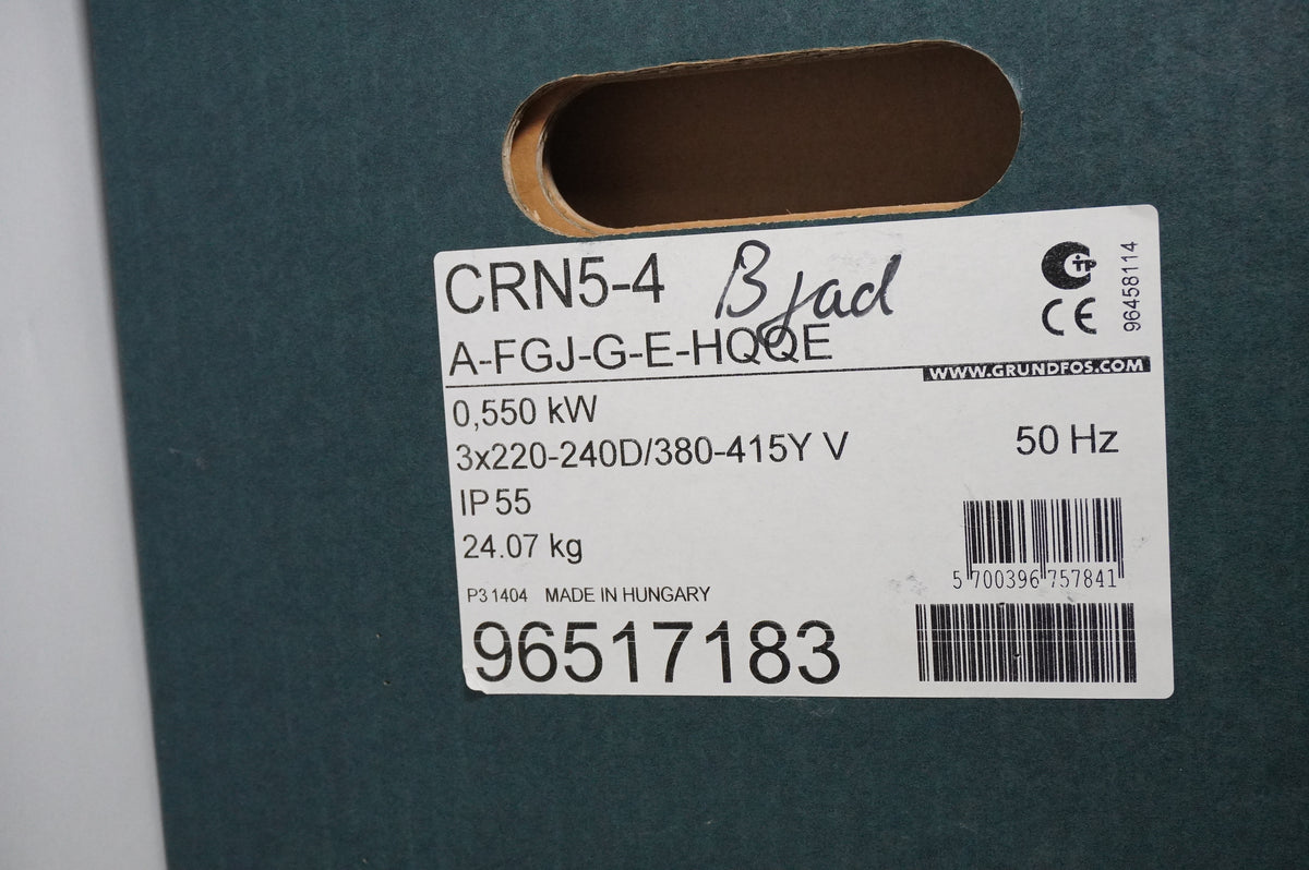 Grundfos A96517183P31404 Multistage Centrifugal Pump CRN5-4 A-FGJ-G-E-HQQE