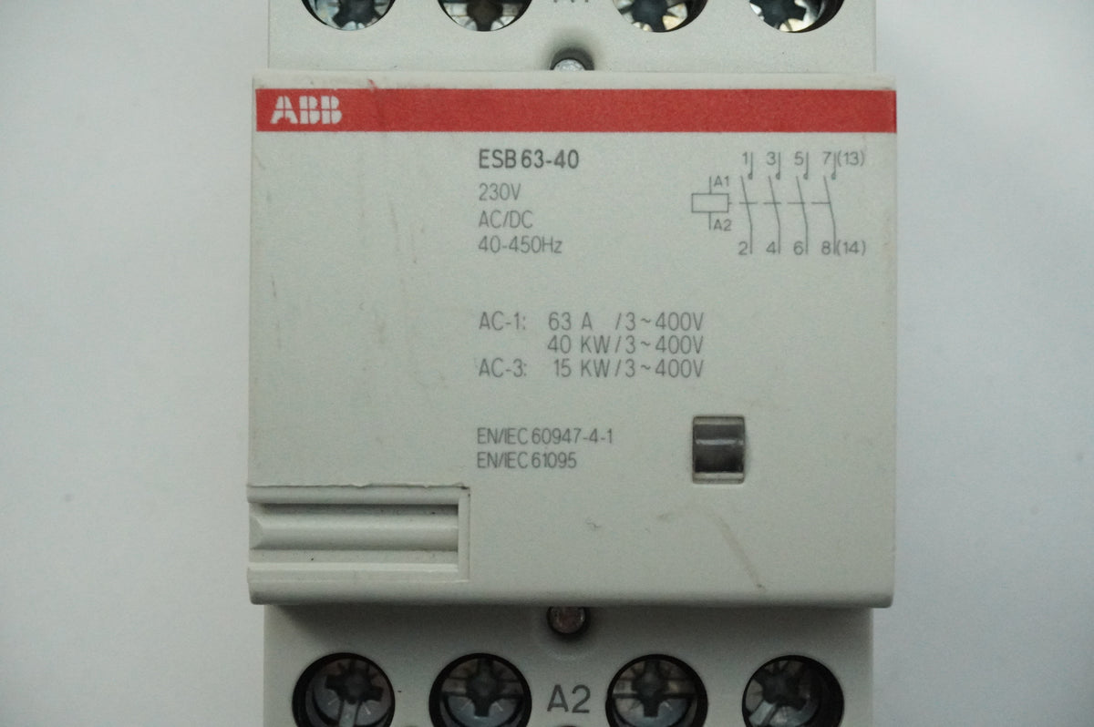 Abb ESB63-40 ESB63-40 Modular Installation Contactor 4NO 63A 230V AC/DC