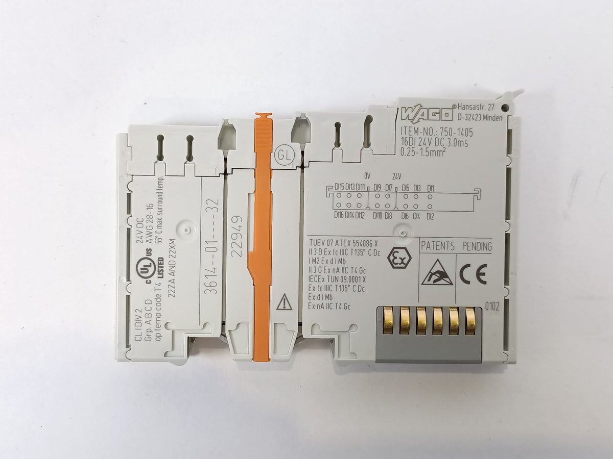 Wago 750-1405 16DI 24V DC 3.0ms Digital Input Module