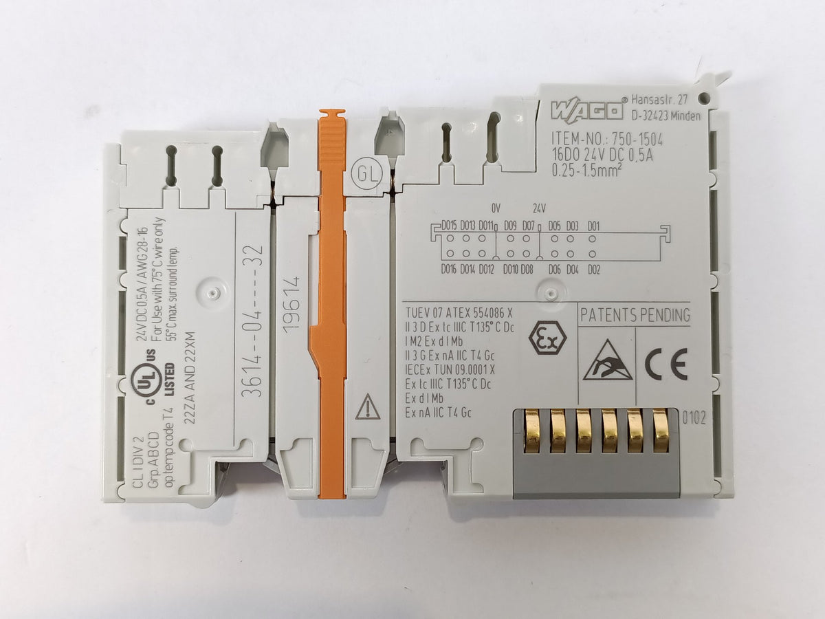 Wago 750-1504 16DO 24V DC 0.5A Digital Output Module