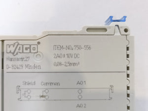 Wago 750-556 2-Channel Analog Output Module ±10V DC