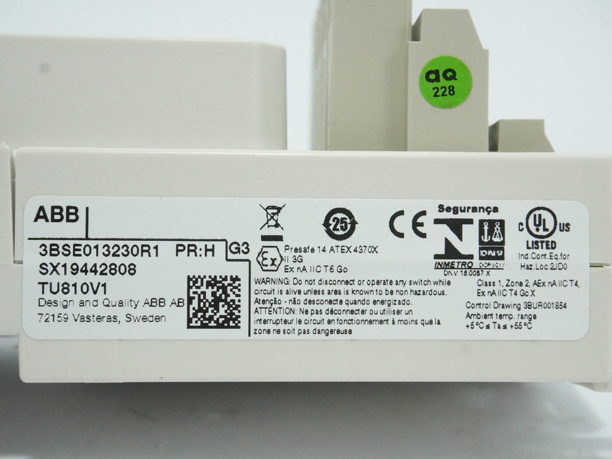 Abb 3BSE013230R1 S800 I/O TU810V1 Termination Unit
