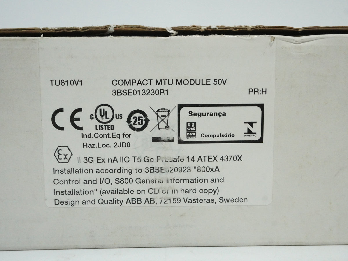 Abb 3BSE013230R1 S800 I/O TU810V1 Termination Unit