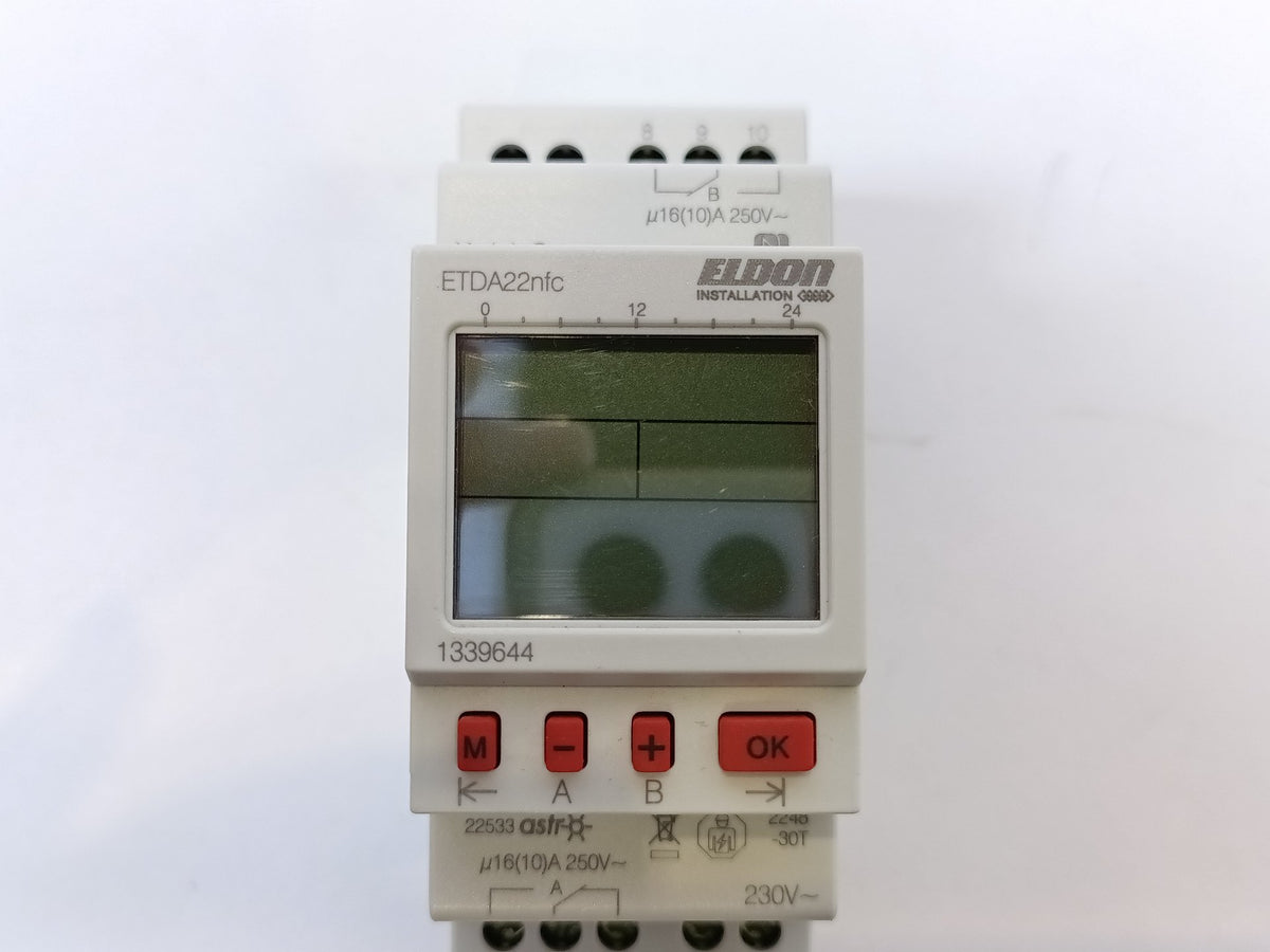 Eldon 1339644 ETDA22nfc Digital Astronomical Time Switch 2-channel NFC