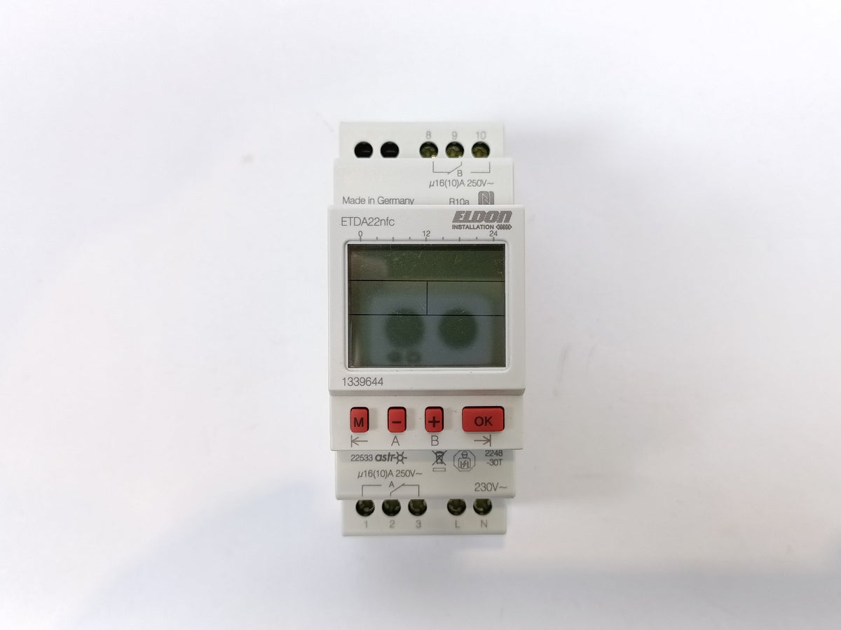 Eldon 1339644 ETDA22nfc Digital Astronomical Time Switch 2-channel NFC