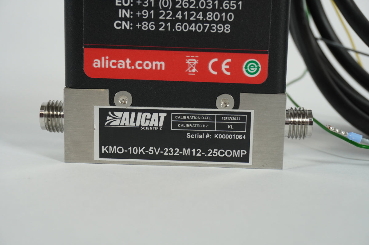 Alicat Scientific KMO-10K-5V-232-M12-.25COMP Flow Meter, KEM02-0036X2, 2220GD