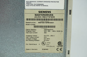 Siemens 6SE7024-1EP85-0AA1 AC/DC RECTIFIER