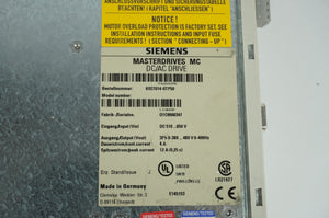 Siemens 6SE7014-0TP50 Masterdrives MC DC/AC Drive