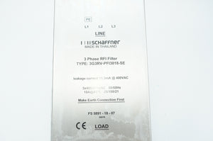 Schaffner 3G3RV-PFI3018-SE 3 Phase RFI Filter 3G3RV-PFI3018-SE