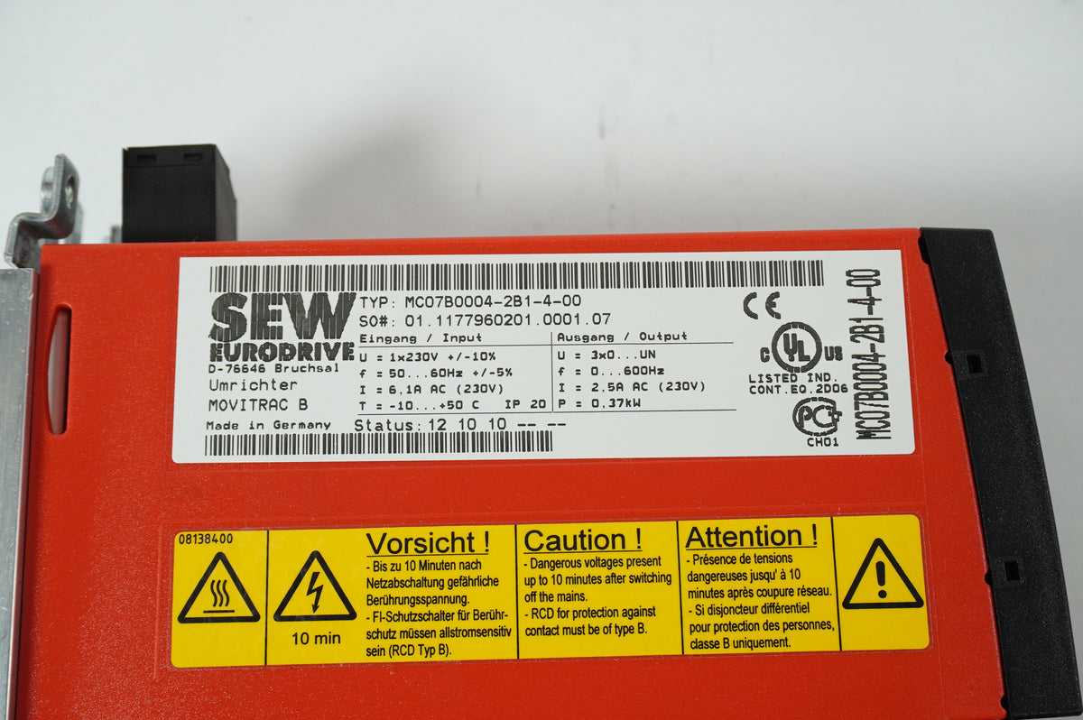 SEW Eurodrive MC07B0004-2B1-4-00 MOVITRAC B