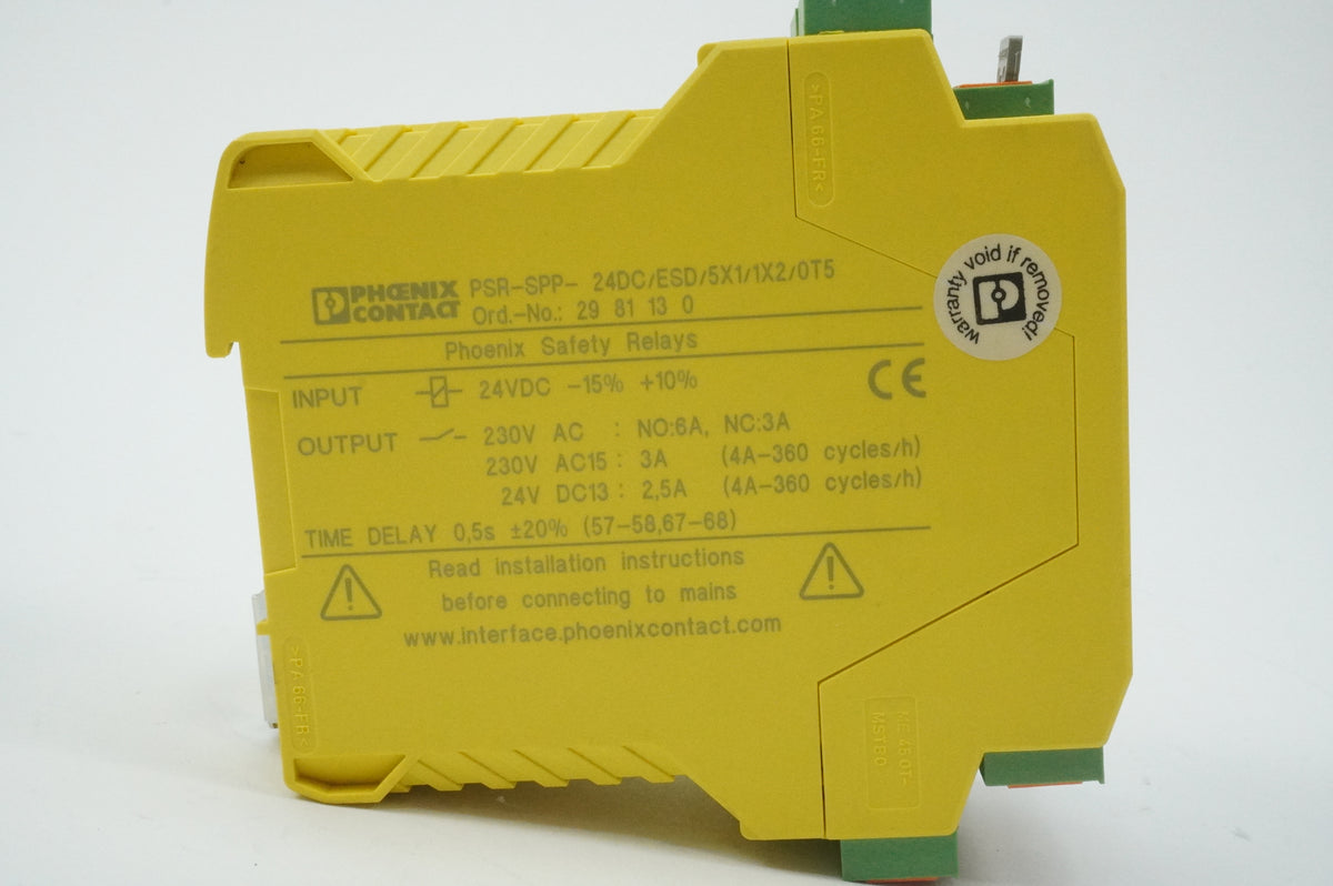 Phoenix Contact 2981130 PSR-SPP- 24DC/ESD/5X1/1X2/0T5 Safety Relay