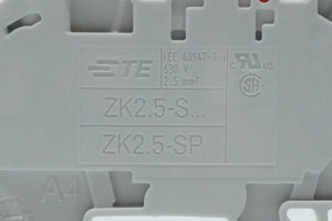 TE Connectivity ZK2.5-SP ZK2.5-SP Feed-Through Terminal Block Batch of 78pcs.