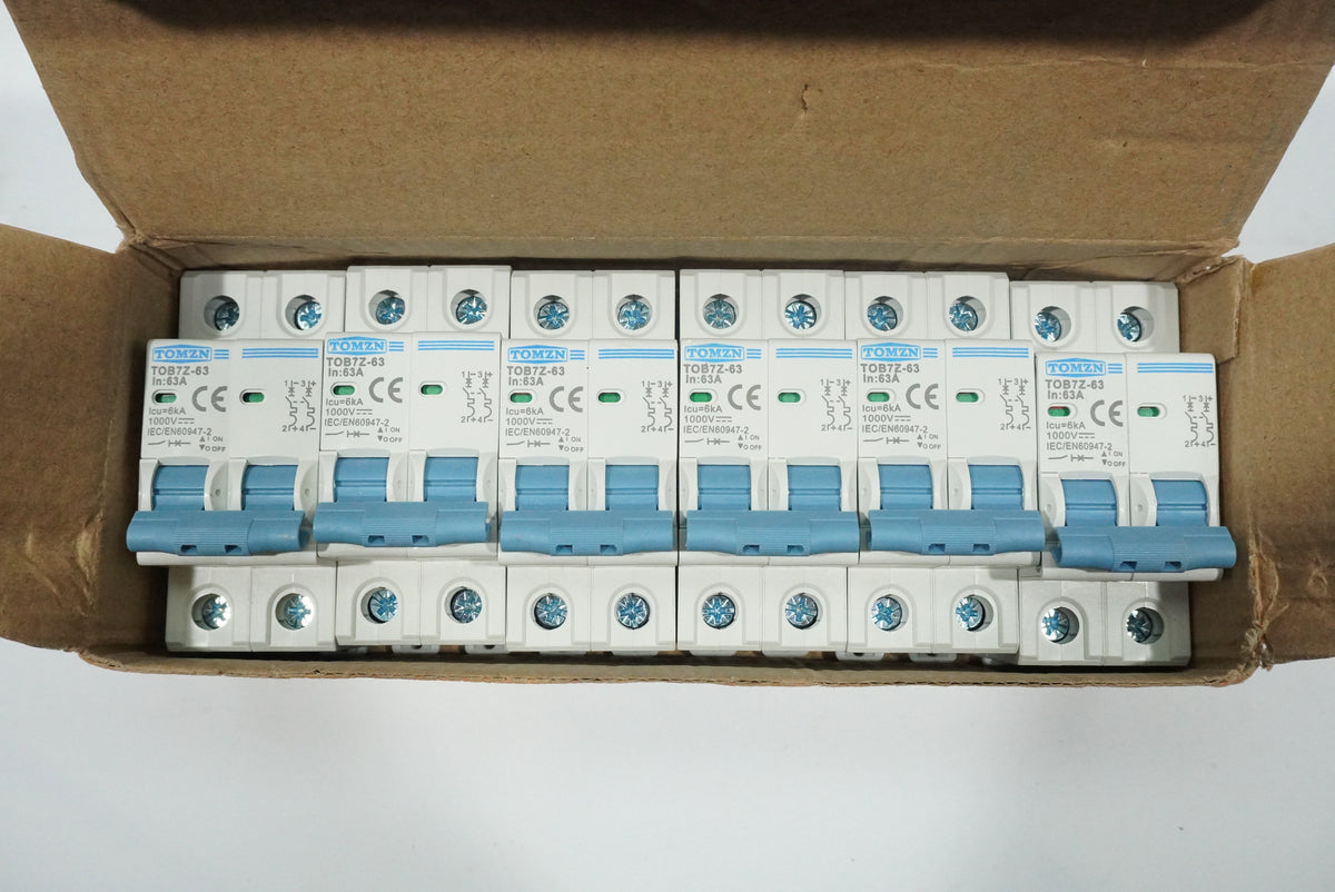 TOMZN TOB7Z-63 DC-MCB TOB7Z-63 2P 63A DC1000V Miniature Circuit Breaker