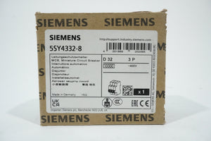 Siemens 5SY4332-8 MCB Miniature Circuit Breaker D32 3P