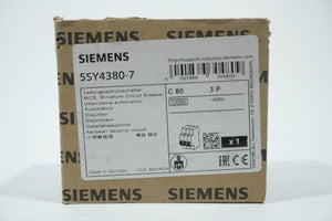 Siemens 5SY4380-7 MCB Miniature Circuit Breaker C80 3P