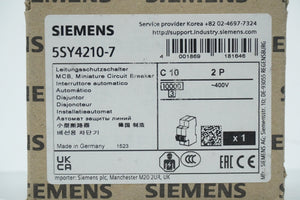 Siemens 5SY4210-7 MCB Miniature Circuit Breaker C10 2P