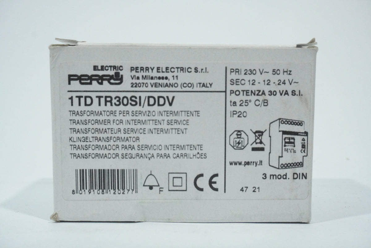 Perry Electric 1TD TR30SI/DDV Transformer for Intermittent Service