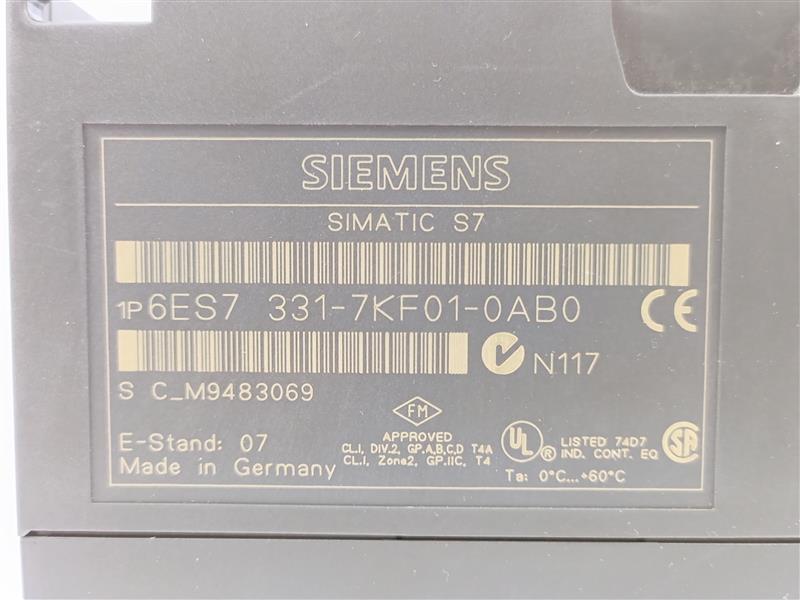 Siemens 6ES7331-7KF01-0AB0 SIMATIC S7-300 analog input SM331