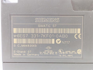 Siemens 6ES7331-7KF01-0AB0 SIMATIC S7-300 analog input SM331