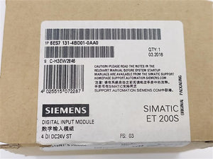 Siemens 6ES7131-4BD01-0AA0 4 DI DC24V ST digital input module 5pcs