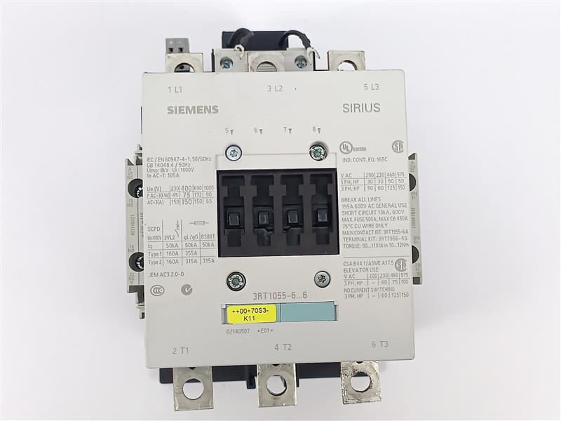 Siemens 3RT1055-6NB36 Contactor