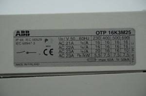Abb OTP 16K3M25 Rotary Disconnect Switch