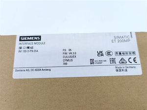 Siemens 6ES7155-5AA00-0AA0 SIMATIC ET 200MP Interface Module