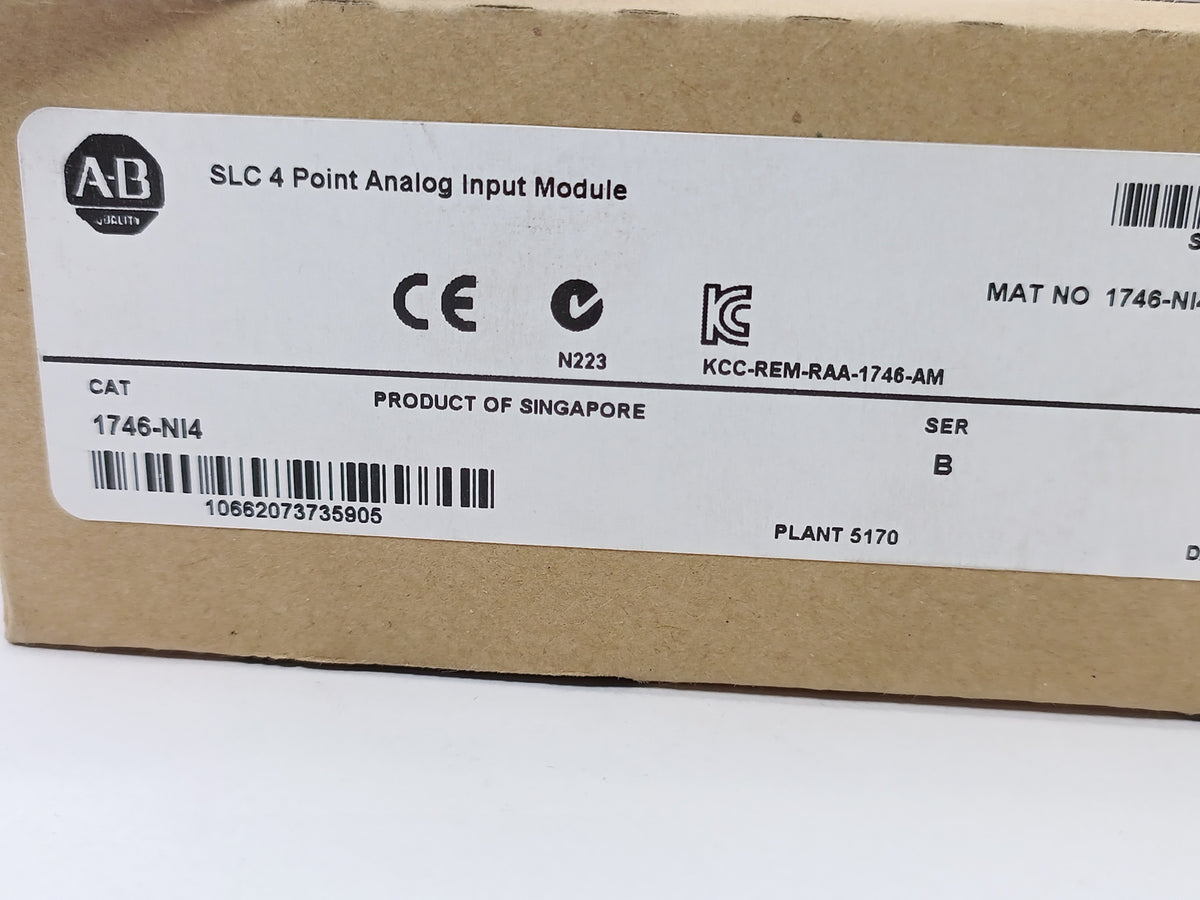 Ab 1746-NI4 Ser. B Analog Input Module.