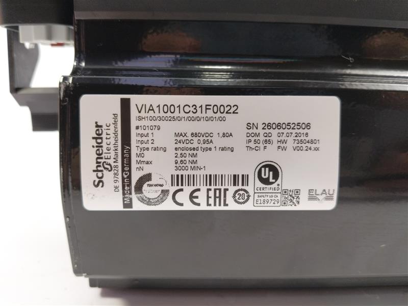 Shneider Electric VIA1001C31F0022 Servo Motors, ISH100/30025/0/1/00/0/10/01/00