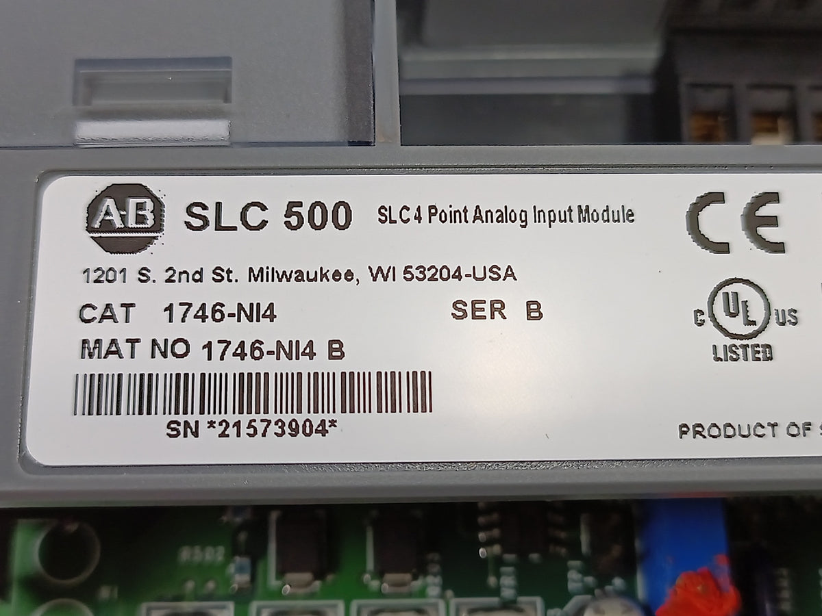 Ab 1746-NI4 Ser. B Analog Input Module.