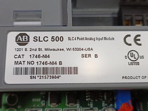 Ab 1746-NI4 Ser. B Analog Input Module.
