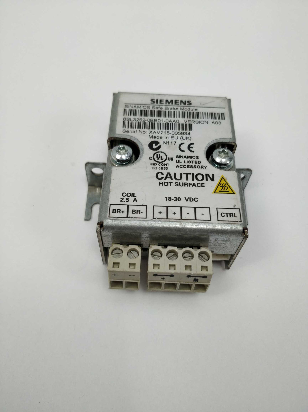 Siemens 6SL3252-0BB01-0AA0 Sinamics safe brake module verA03