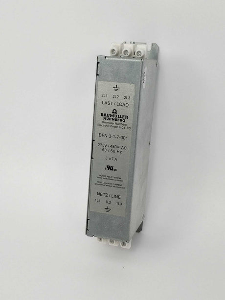 Baumuller Nurnberg BFN 3-1-7-001 Mains filter 275V/480V AC