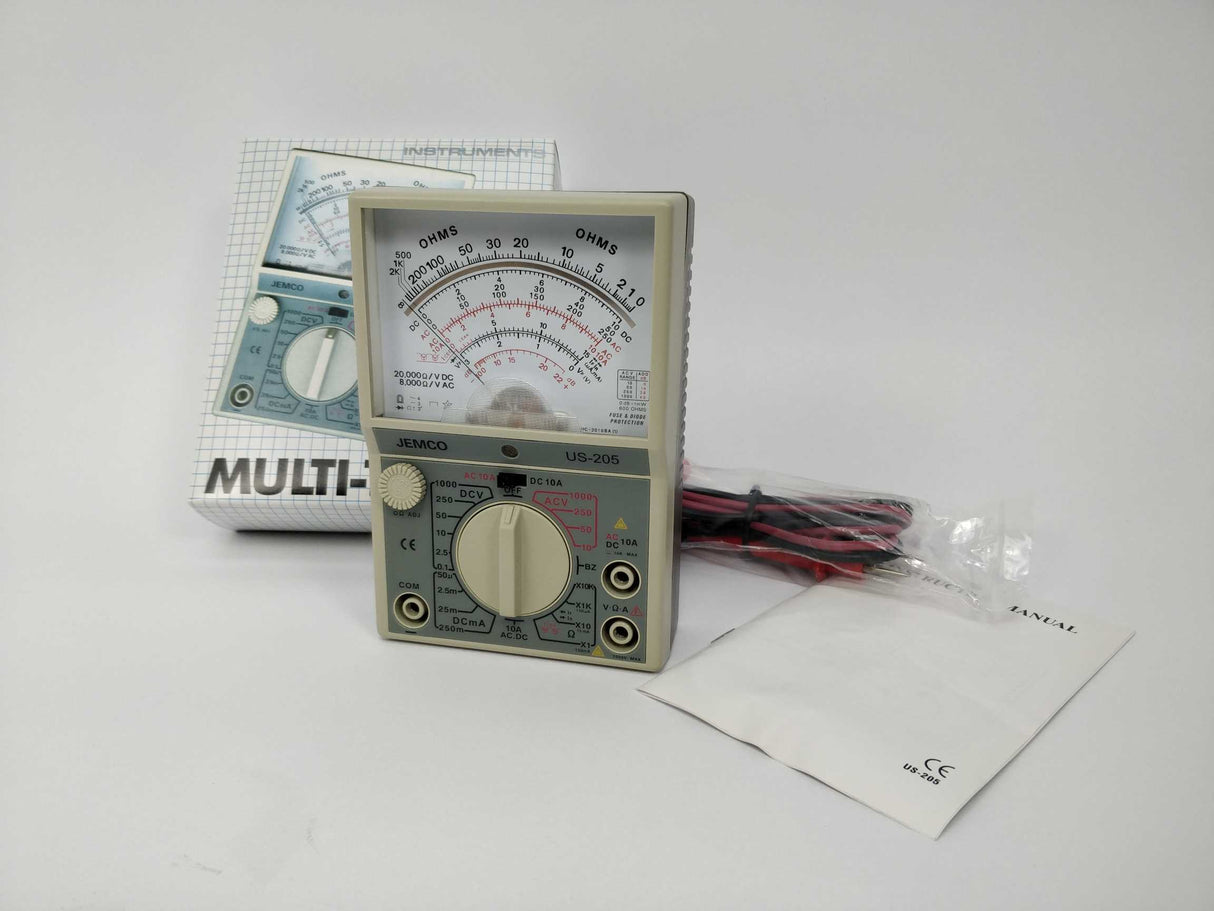 INSTRUMENTS Model US-205 MULTI-TESTER Analog Multimeter, factory seconds,