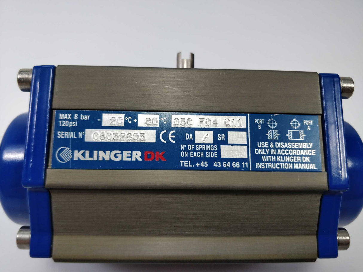 Klinger 050 F04 Q11 Rotary actuator